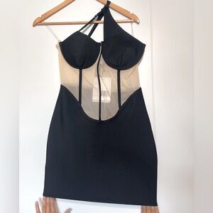 Leau | Ceres Corset Bandage Mini Dress Black